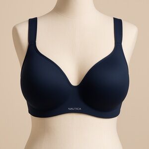NAUTICA INTIMATES 42D Navy Blue  Full Coverage Underwire Bra‎ 3973-28